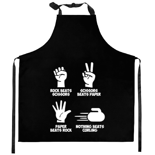 Curling Rock Paper Nothing Beats Kitchen Aprons
