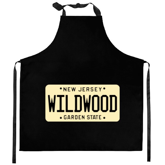 Wildwood New Jersey License Plate Kitchen Aprons