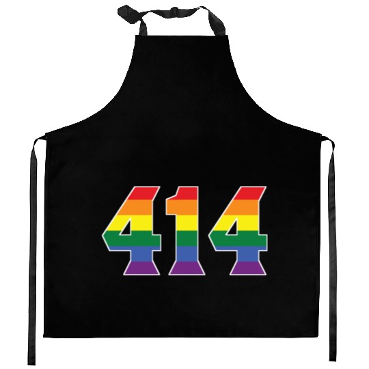 Gay Pride 414 Milwaukee Area Code Kitchen Aprons