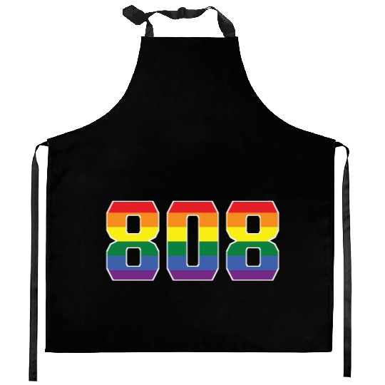 Gay Pride 808 Honolulu Area Code Kitchen Aprons