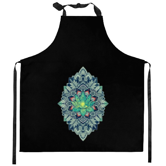 Lotus of The Mandala Kitchen Aprons