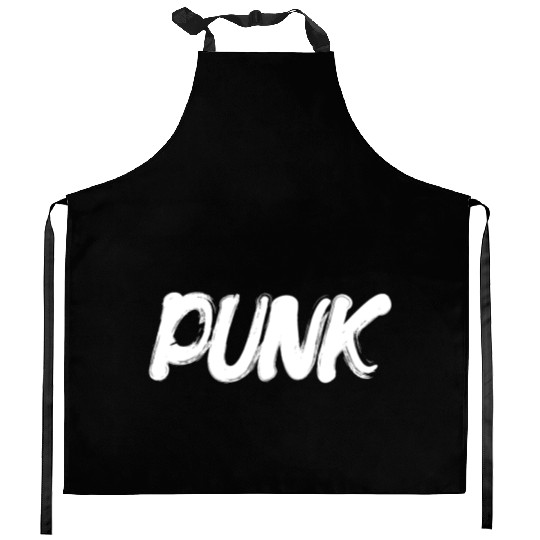 punk rock Kitchen Aprons
