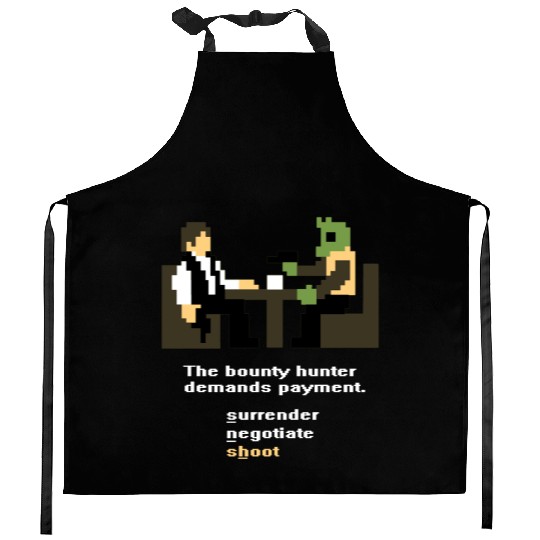 Han and Greedo 8-Bit Kitchen Aprons