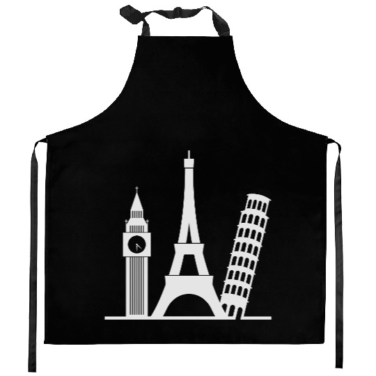 Europe / London,Paris,Pisa Kitchen Aprons
