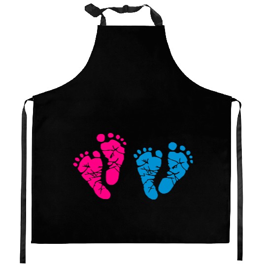 Twin Baby Feet - Pregnancy - Maternity - Mom to be Kitchen Aprons