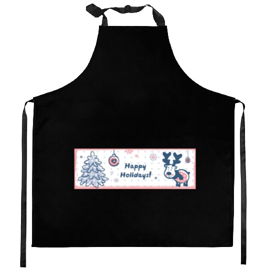 Happy Holidays Kitchen Aprons