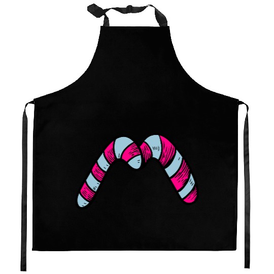 Candy canes "M" Kitchen Aprons