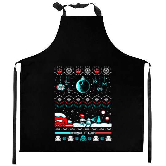 Star Wars ugly Christmas sweater Kitchen Aprons