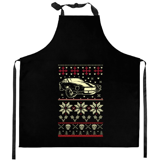 Camaro - Ugly Christmas Sweater for Camaro lover Kitchen Aprons