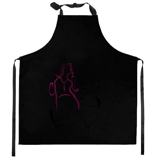 Marriage - Game Over Kitchen Aprons