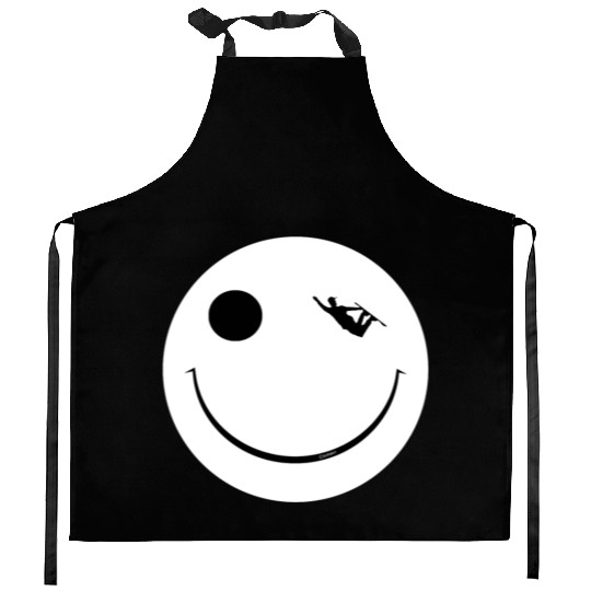 Snowboarding - Happy Halfpipe Kitchen Aprons