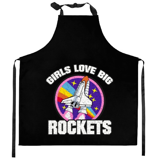 GIRLS LOVE BIG ROCKETS FUNNY COOL SEXY GIFT IDEA Kitchen Aprons