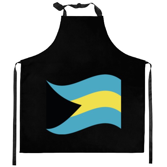 flag bahamas Kitchen Aprons