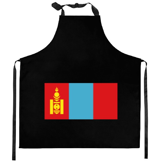flag mongolia Kitchen Aprons