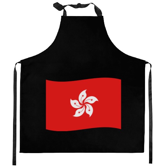 flag hong kong Kitchen Aprons