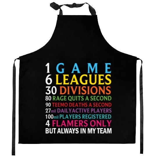 League of Legends troll rage quit and flamers Kitchen Aprons