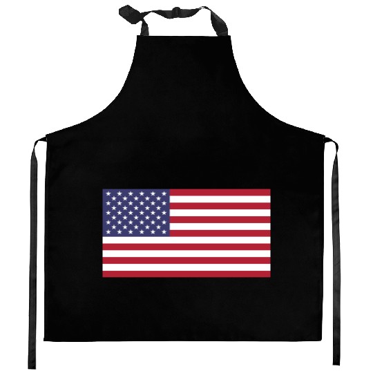 US American Flag Kitchen Aprons