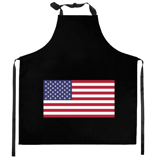 US American Flag Kitchen Aprons