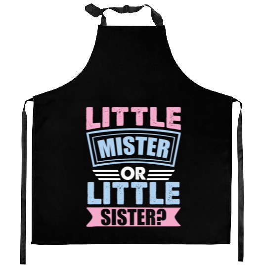 Little Mister Or Little Sister | Gender Reveal Kitchen Aprons