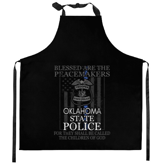 Oklahoma Highway Patrol Saint Michael Police Prayer Kitchen Aprons