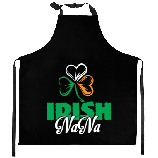 Irish Nana Shamrock Clover - Cute Irish Kitchen Aprons