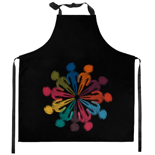 weltfrieden auf erden world peace on earth love179 Kitchen Aprons