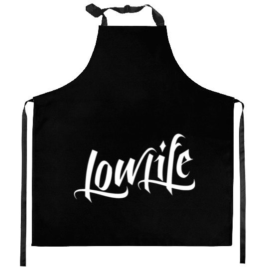 Low Life Over Flow Lowrider LowLife Tattoo Kitchen Aprons