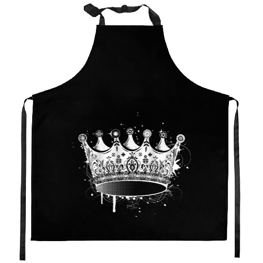 Crown in graffiti style Kitchen Aprons