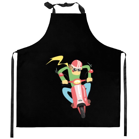 Scooter driver Kitchen Aprons