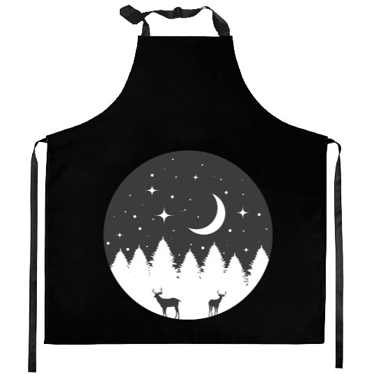 Starry night Kitchen Aprons