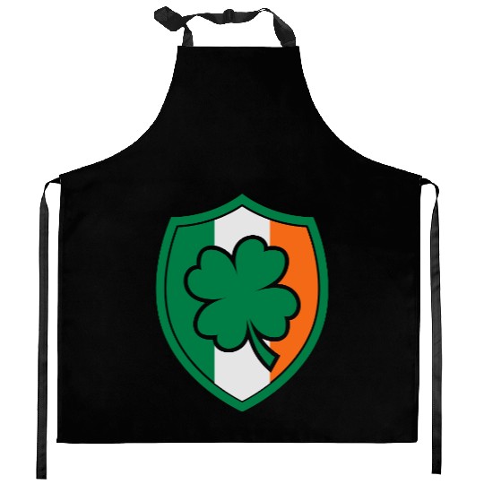 Ireland Flag - Irish - Ire -St Patricks day-Clover Kitchen Aprons