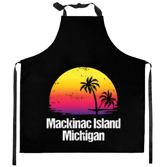 Summer Vacation Mackinac Island Kitchen Aprons