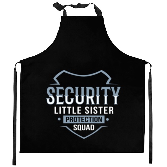 Little Sister Security Protection Big Brother Kitchen Aprons