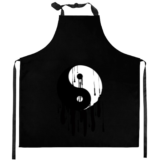 Yin Yang Melting Chinese Tai Chi Symbol Light Kitchen Aprons