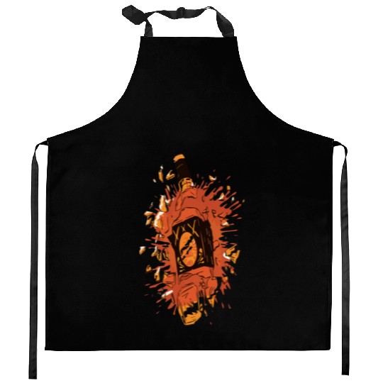 Broken Liquor Bottle Kitchen Aprons