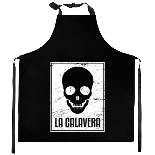 La Calavera | Loteria Mexican Tarot Card Kitchen Aprons