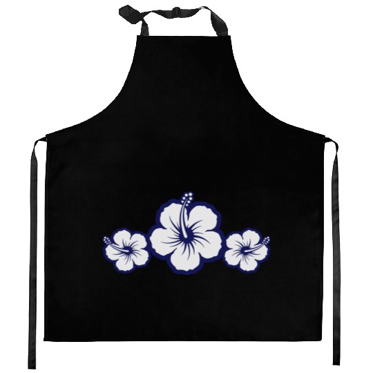 Hawaiian Hibiscus Flowers - Surf & Sun Kitchen Aprons