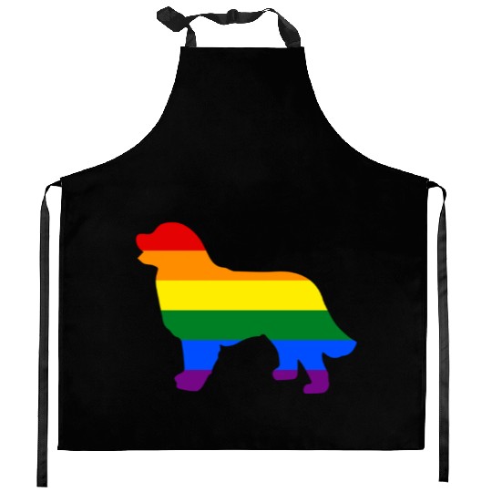 Gay Pride Dog Bernese Mountain Dog Gay Pride Dog Apparel Kitchen Aprons