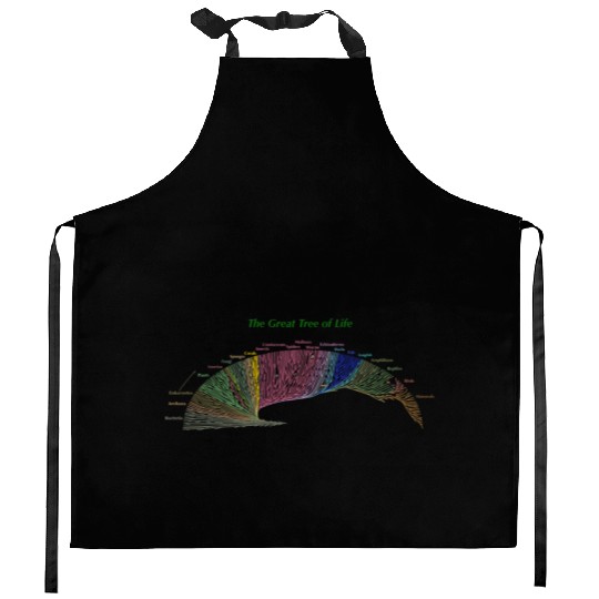 Evolution Cousin Tree of Life for Dark Garments Kitchen Aprons