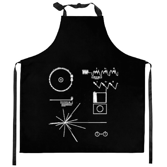golden record NASA voyager space official images Kitchen Aprons