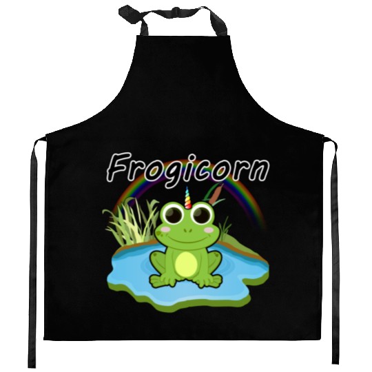 FROGICORN frog unicorn fantasy animal cute kids birthday gift Kitchen Aprons