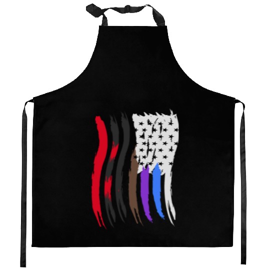 Jiu Jitsu BJJ Flags Vertical Light Kitchen Aprons