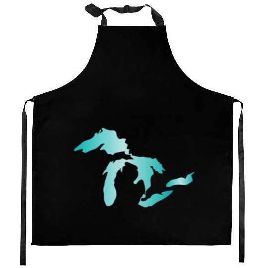Great Lakes Aqua Kitchen Aprons