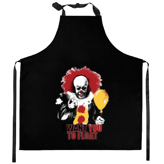 Creepy Pennywise LIGHT Version Art Character Kitchen Aprons