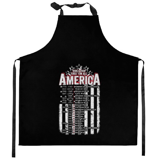 Veteran - World tour free em all America Kitchen Aprons