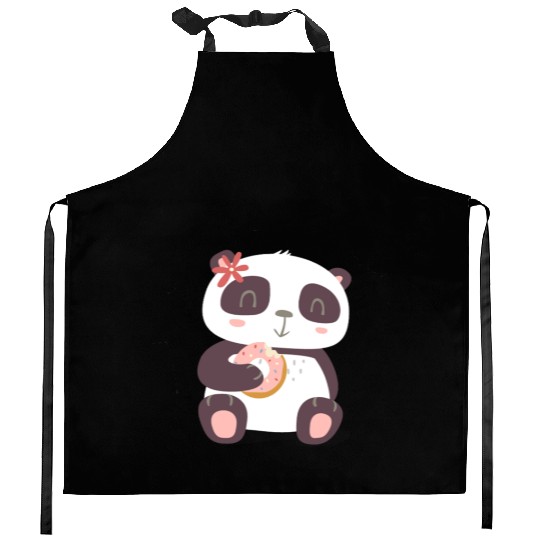 Sweet Panda Family Girl 9 Kitchen Aprons
