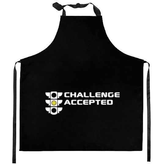 Challenge Accepted stoplight automotive mechanic c Kitchen Aprons