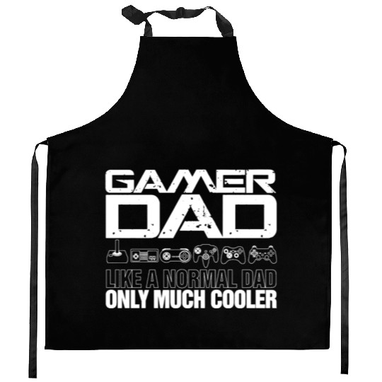 Gamer Dad Mens Video Game Fathers Day Birthday Gif Kitchen Aprons