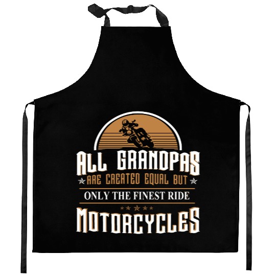 Motorcycle - motorcycle grandpa Kitchen Aprons