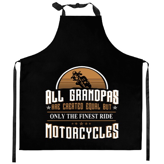 Motorcycle - motorcycle grandpa Kitchen Aprons